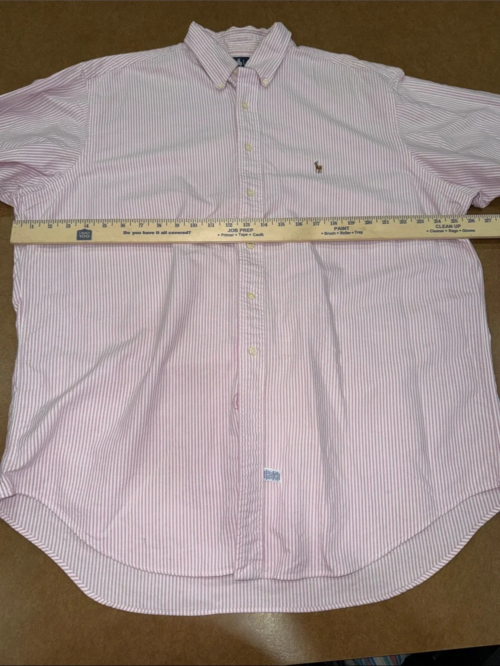 Polo by Ralph Lauren Yarmouth Men’s Light Pink & White Stripe Button-Down Shirt